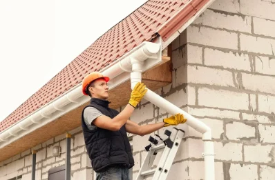Pose et remplacement de gouttières à Oms
